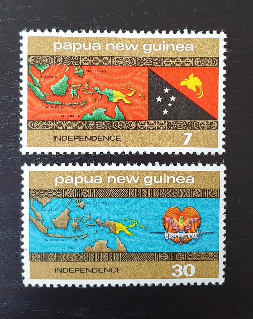 Papoea Nieuw-Guinea 1975 Onafhankelijkheid Michel 296-297 pf, Postzegels en Munten, Verzenden, Postfris