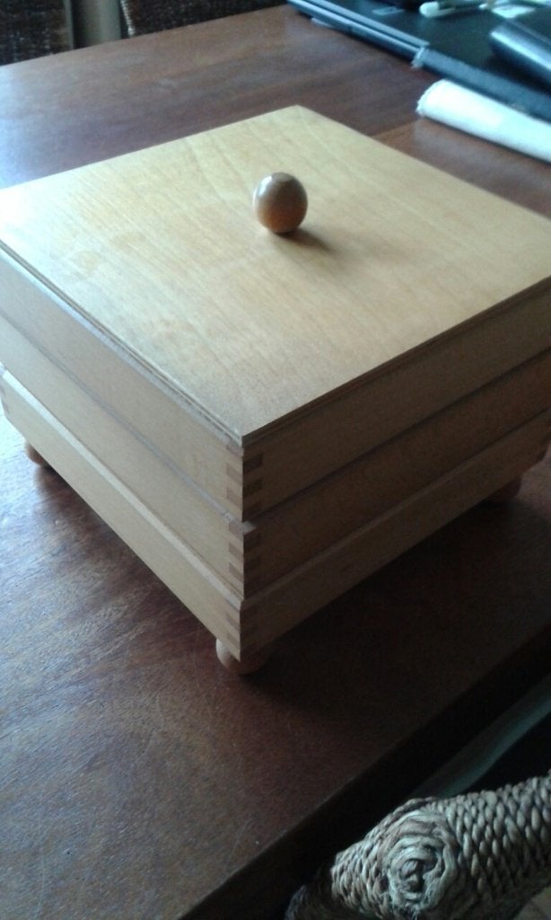 Ikea vintage houten naaidoos sorteerdoos 3 lagen, Ophalen of Verzenden, Gebruikt