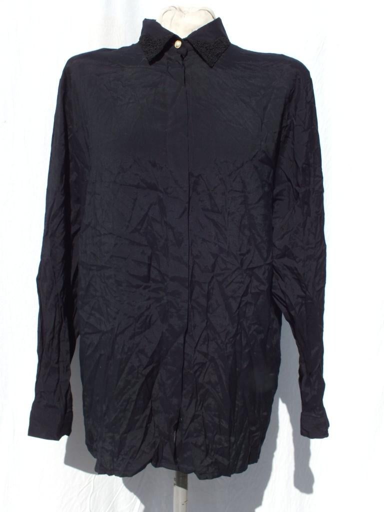 Mooie zwarte dames blouse. Mt 40. Merk Canda, Maat 38/40 (M), ., Zwart, Ophalen of Verzenden