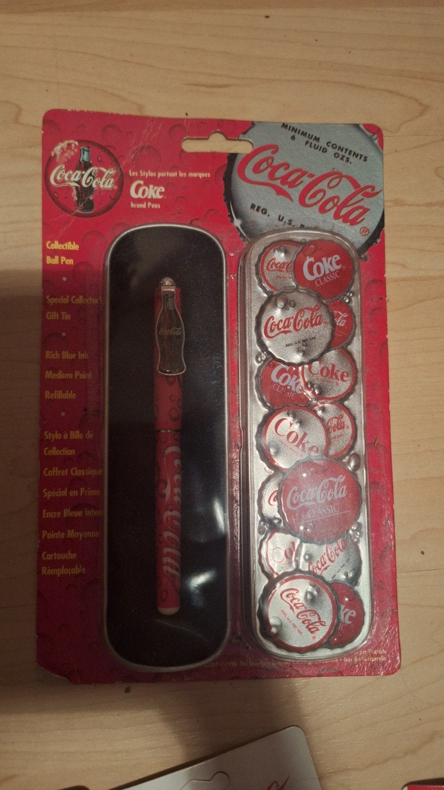 Coca-Cola Balpen Collectie  Flesdopjes - Nieuw in Verpakki, Ophalen