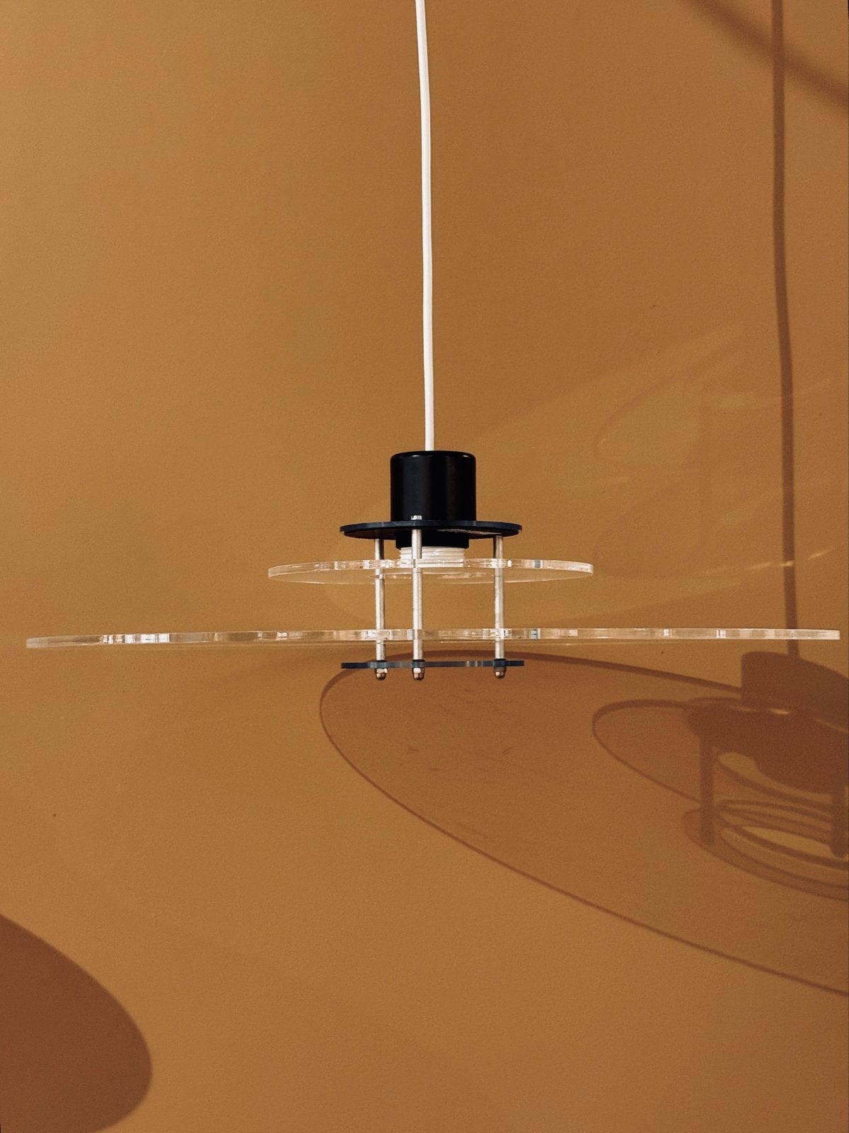 Vintage Space Age Hanglamp - Design Light Model Space, Ophalen of Verzenden, Gebruikt, Kunststof, E27 (groot)