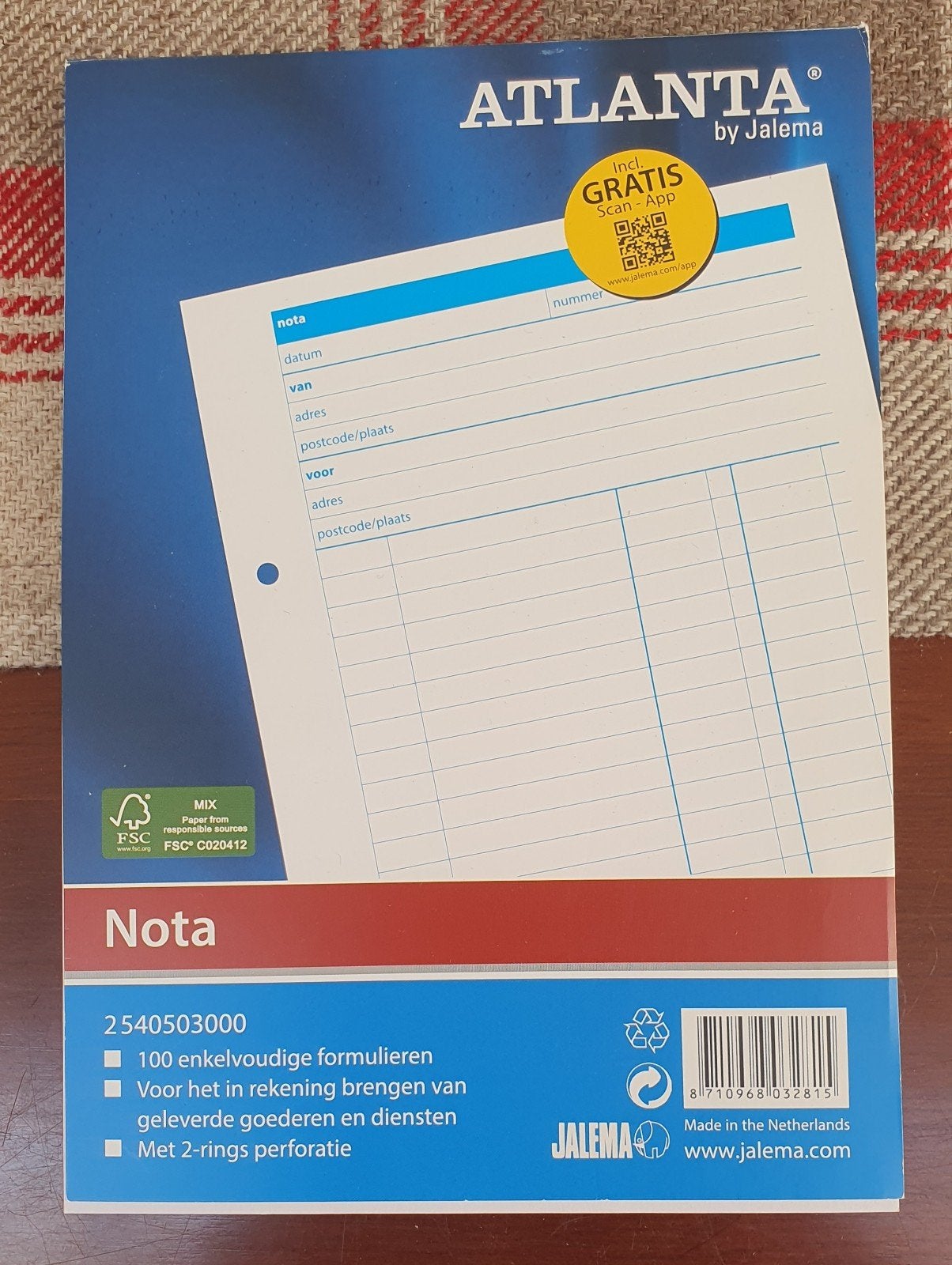 Notablok en kasboek (schriftformaat), Ophalen of Verzenden