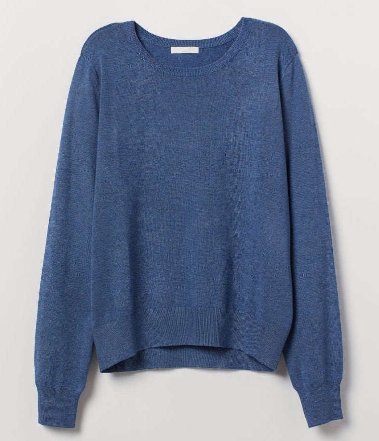 H&M fijngebreide trui pullover indigo blauw maat XS, Kleding | Dames, H&M, Blauw, Nieuw, Ophalen of Verzenden
