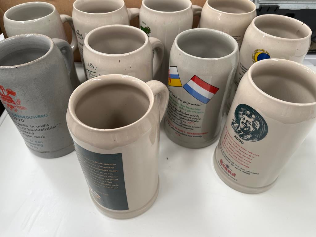 Verzameling brand bierpullen, Ophalen