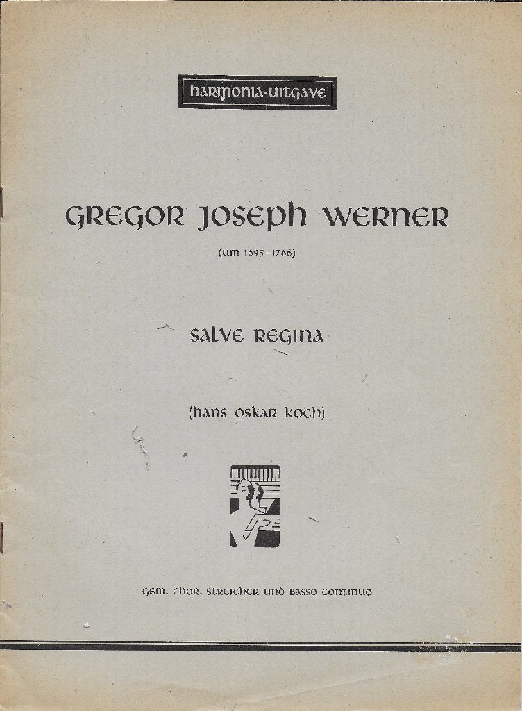 ---Bo1662 bladmuziek gregor joseph werner, Ophalen of Verzenden, Gebruikt, Artiest of Componist, Populair