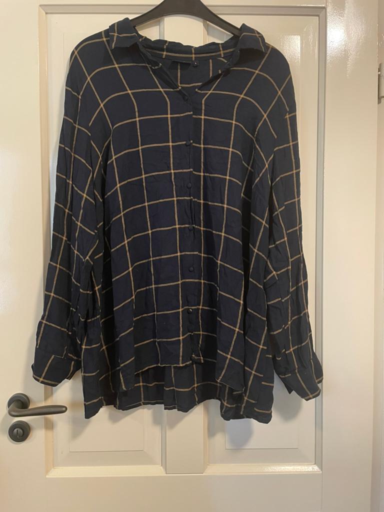 Zizzi geruit overhemd maat 50/52 (L), Zizzi, Ophalen of Verzenden, Zo goed als nieuw, Blauw
