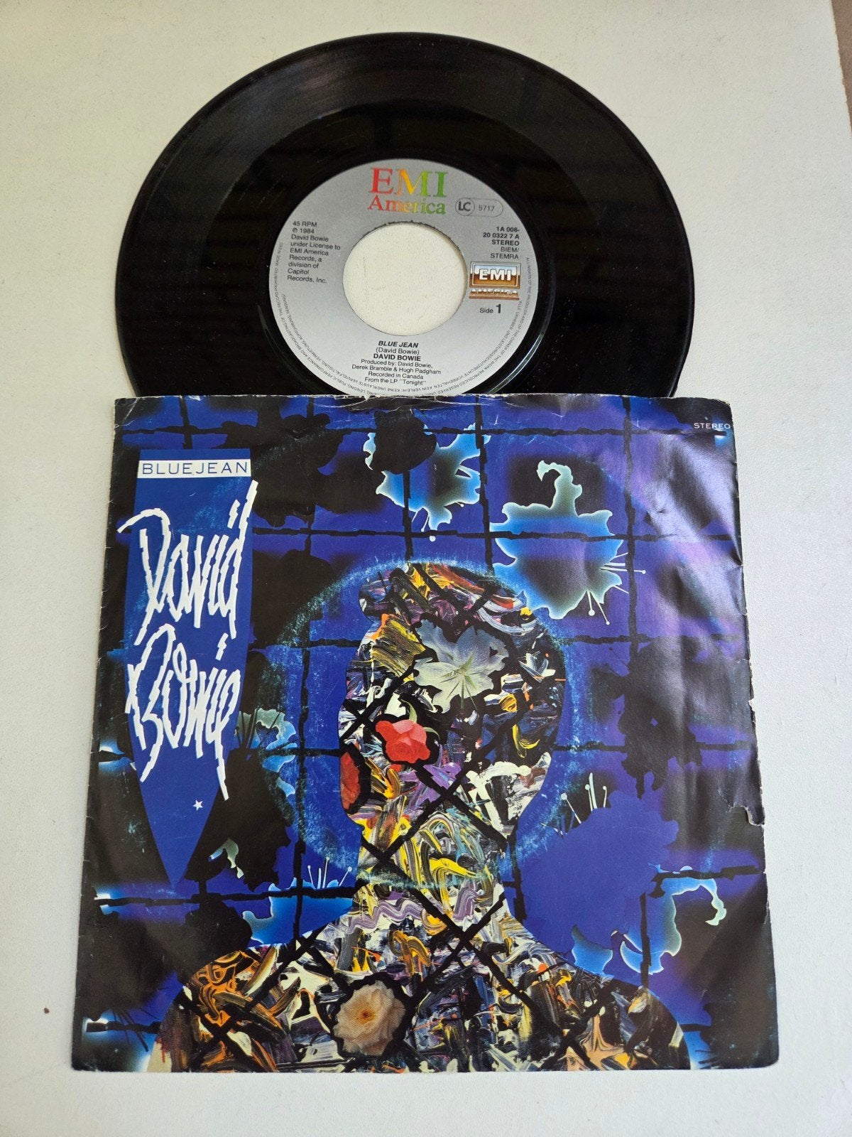 David Bowie - Blue Jean (Single, 1984), Fotohoes, Ophalen of Verzenden, Gebruikt, Pop