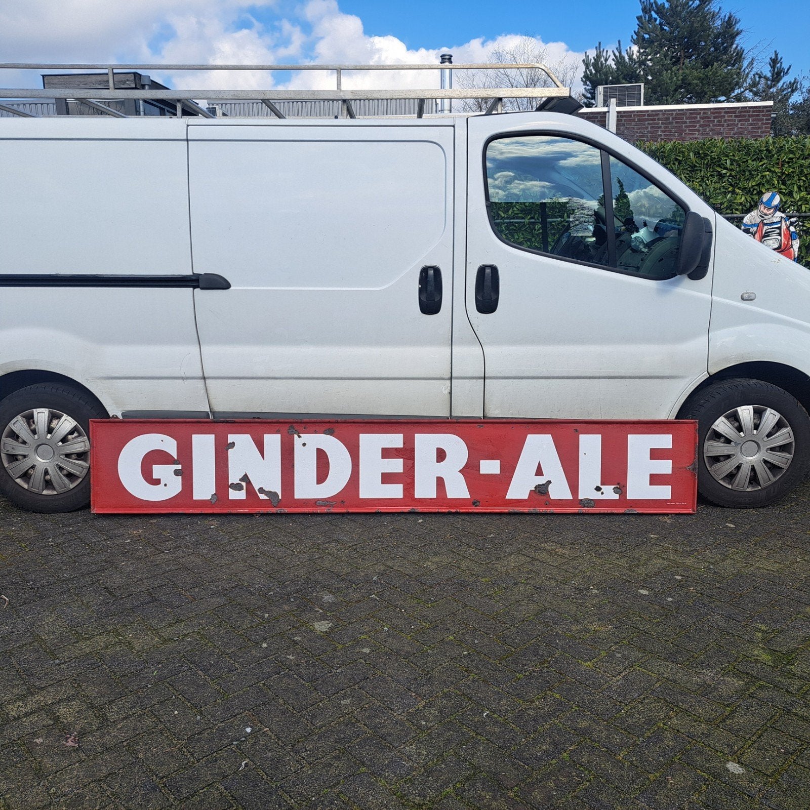 Ginder-Ale emaille reclamebord '65 Xxl, Ophalen, Gebruikt, Reclamebord