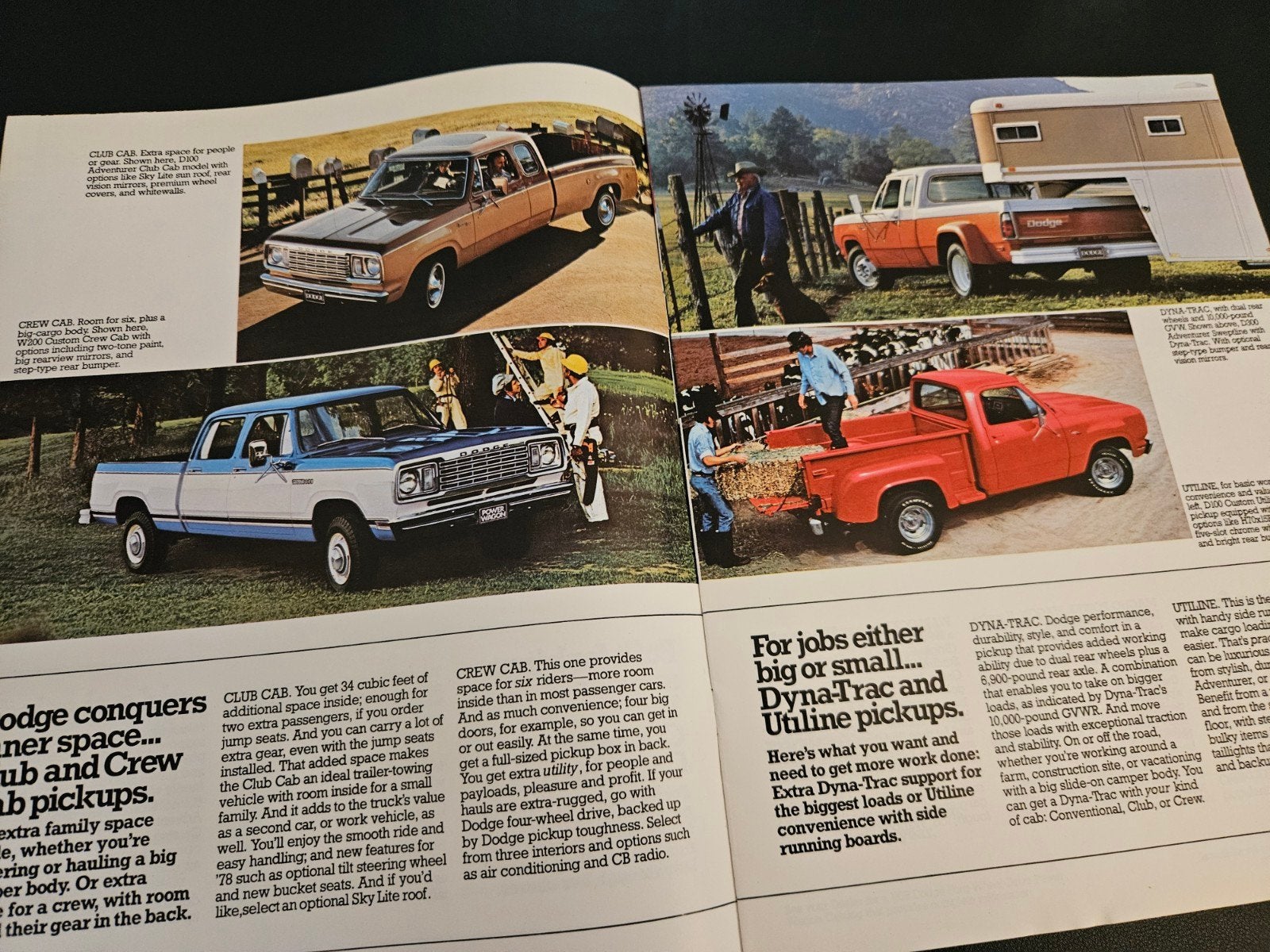 Brochure Dodge Pickup Trucks 1978 USA, Ophalen of Verzenden, Zo goed als nieuw, Overige merken