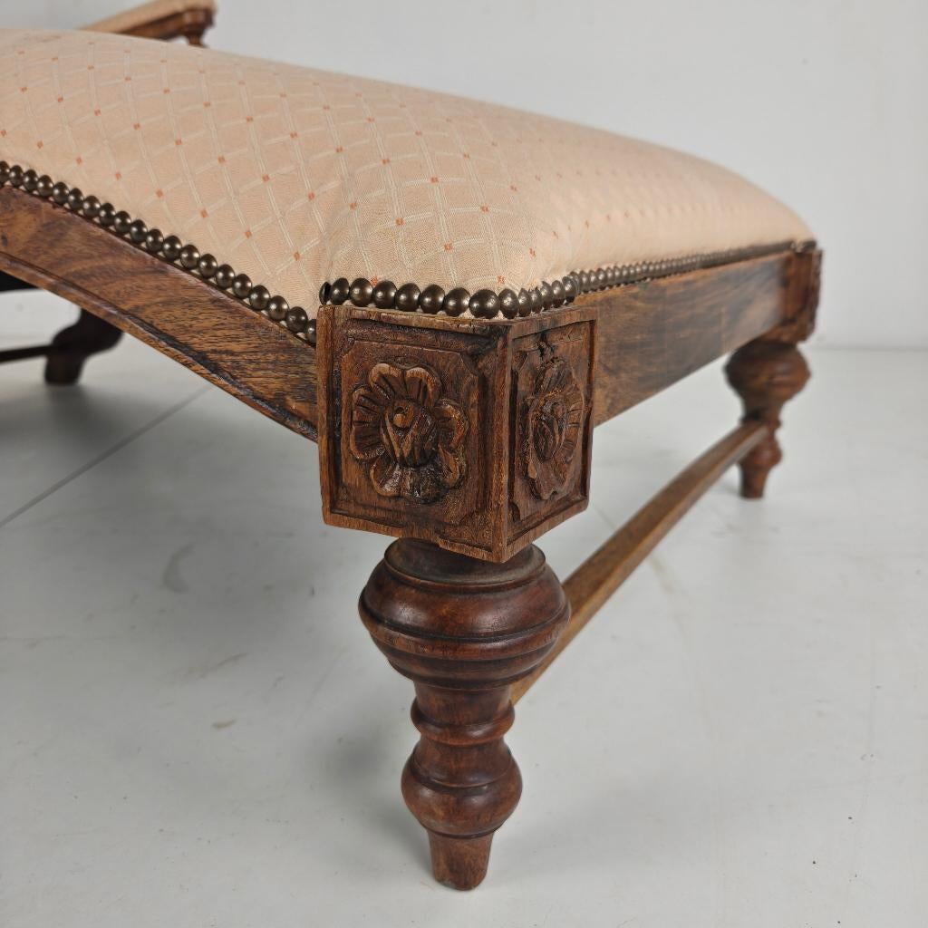 Laat 19e-eeuwse antieke chaise longue / daybed – Engeland, Ophalen of Verzenden