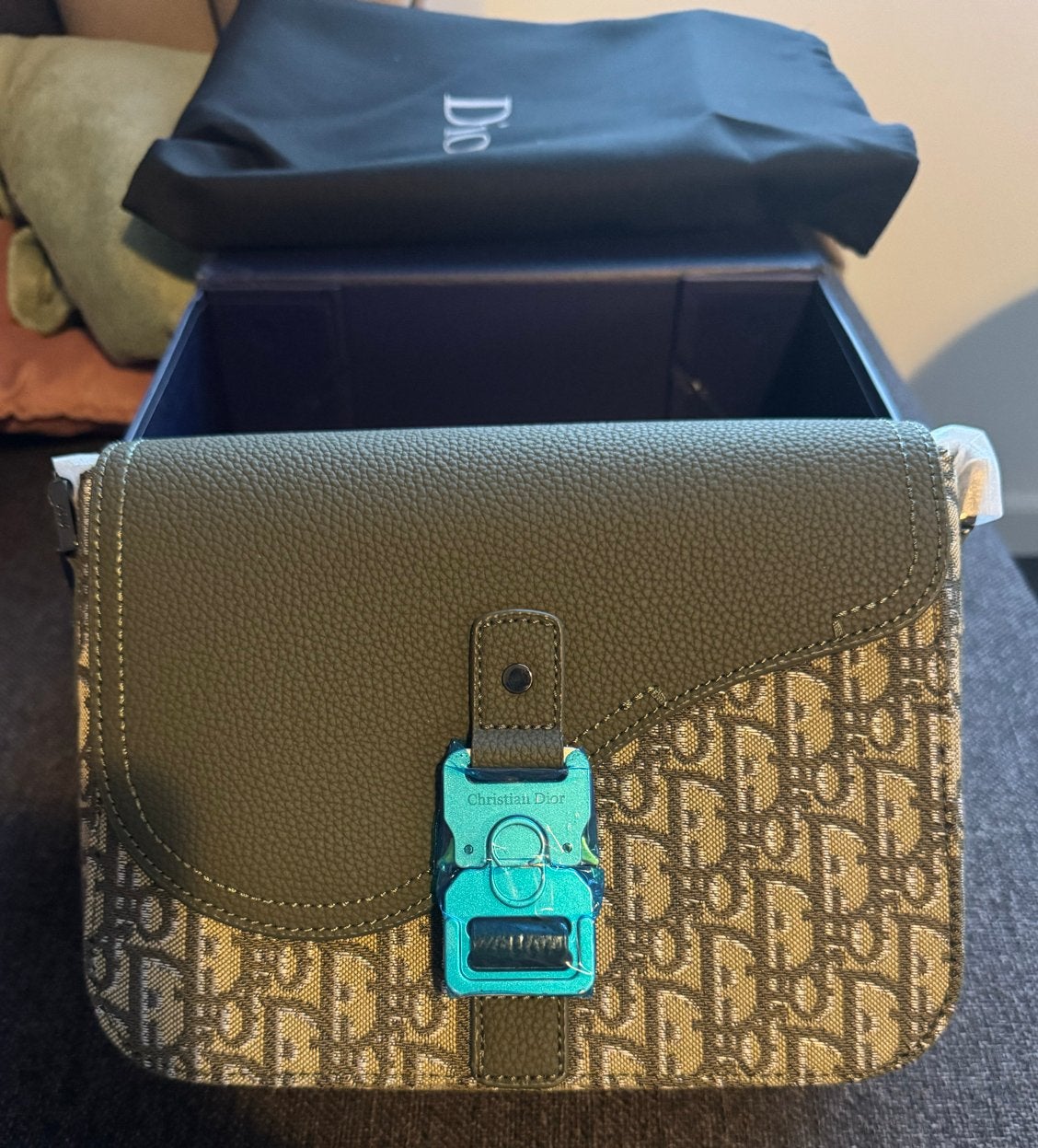 NIEUW Dior Saddle Bag schoudertas - GROEN, Ophalen of Verzenden, Nieuw, Groen