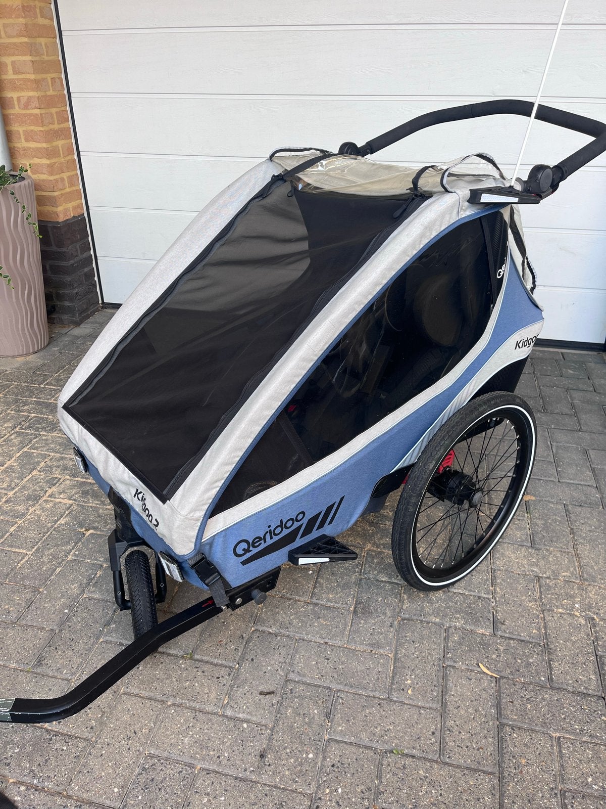Qeridoo Kidgoo 2 Kinderkar, fietskar- Perfect in orde!, Ophalen, Zo goed als nieuw, Kinderkar, 40 tot 60 kg