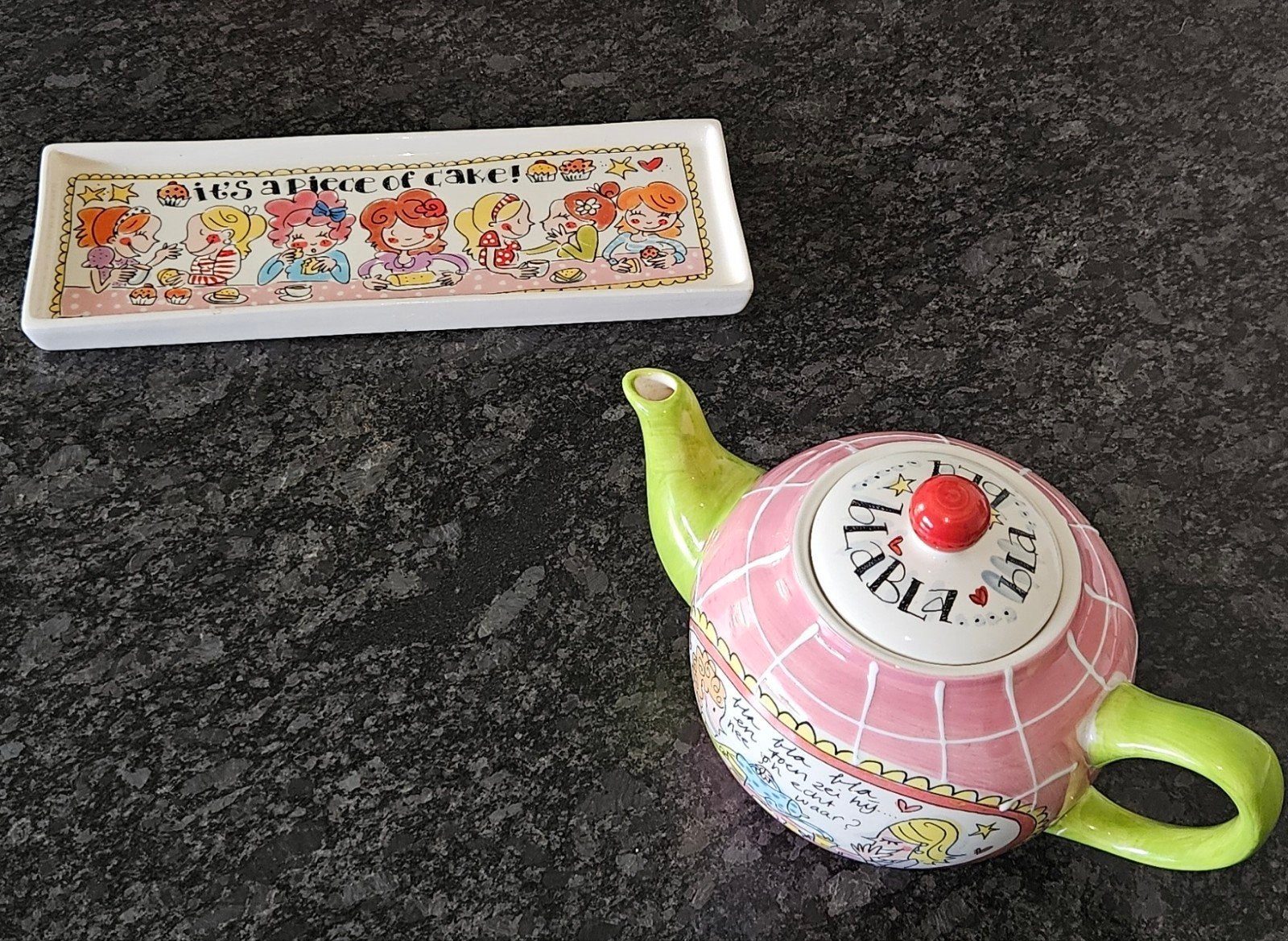 Blond Amsterdam theepot en cakeschaal! Pot en schaal, Huis en Inrichting, Keuken | Servies, Ophalen of Verzenden, Nieuw, Blond Amsterdam