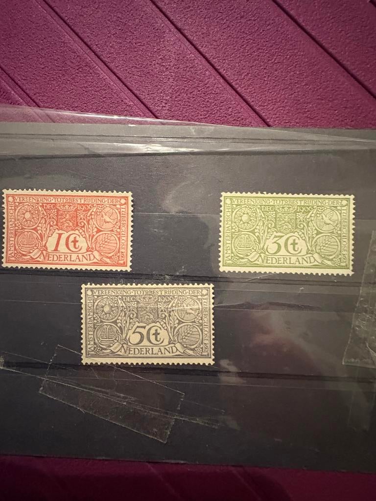 Nederlandse Postzegels 1906 - Tuberculose Bestrijding, Postzegels en Munten, Postzegels | Nederland, Postfris, T/m 1940, Ophalen of Verzenden