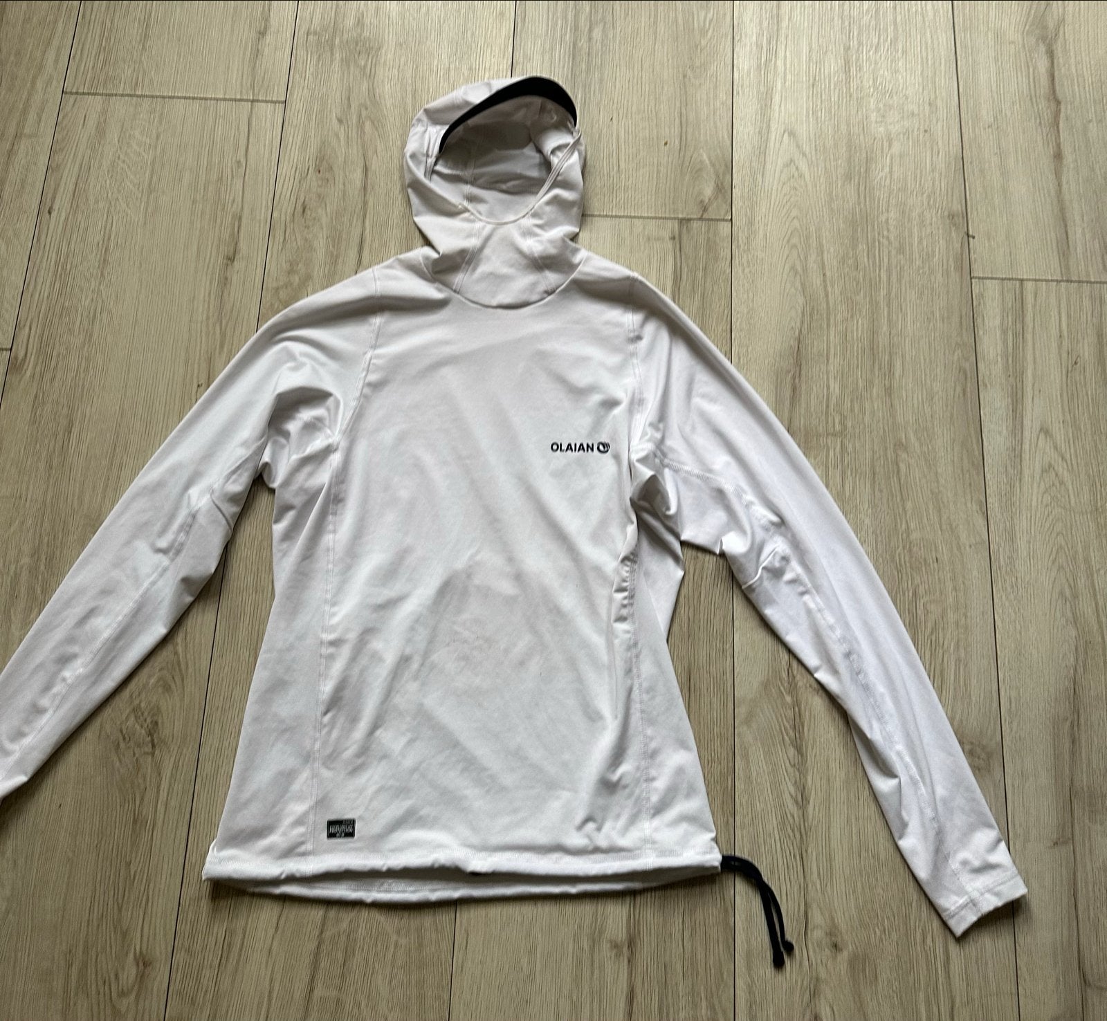 Olaian UV-beschermend shirt met capuchon, Kleding | Dames, Badmode en Zwemkleding, Ophalen of Verzenden, Zo goed als nieuw, Wit