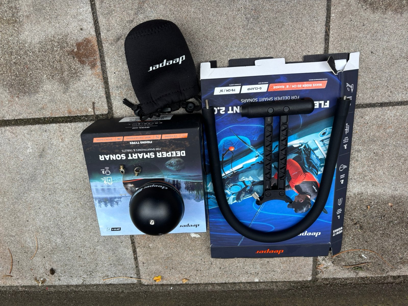 Deeper 2 pro met mount voor rubberboot, Watersport en Boten, Ophalen of Verzenden, Zo goed als nieuw, Overige typen