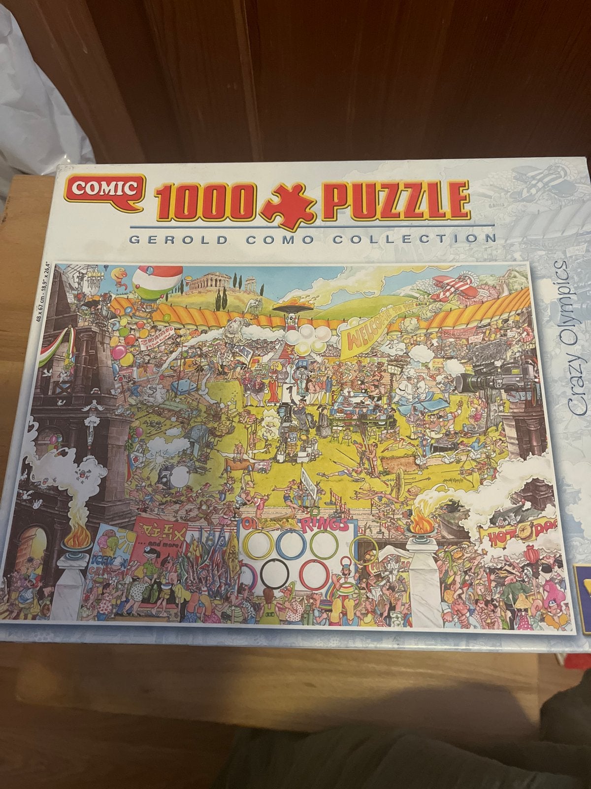 Comic 1000 Puzzel Gerold Como Collection Crazy Olympics, Ophalen, 500 t/m 1500 stukjes, Gebruikt, Legpuzzel