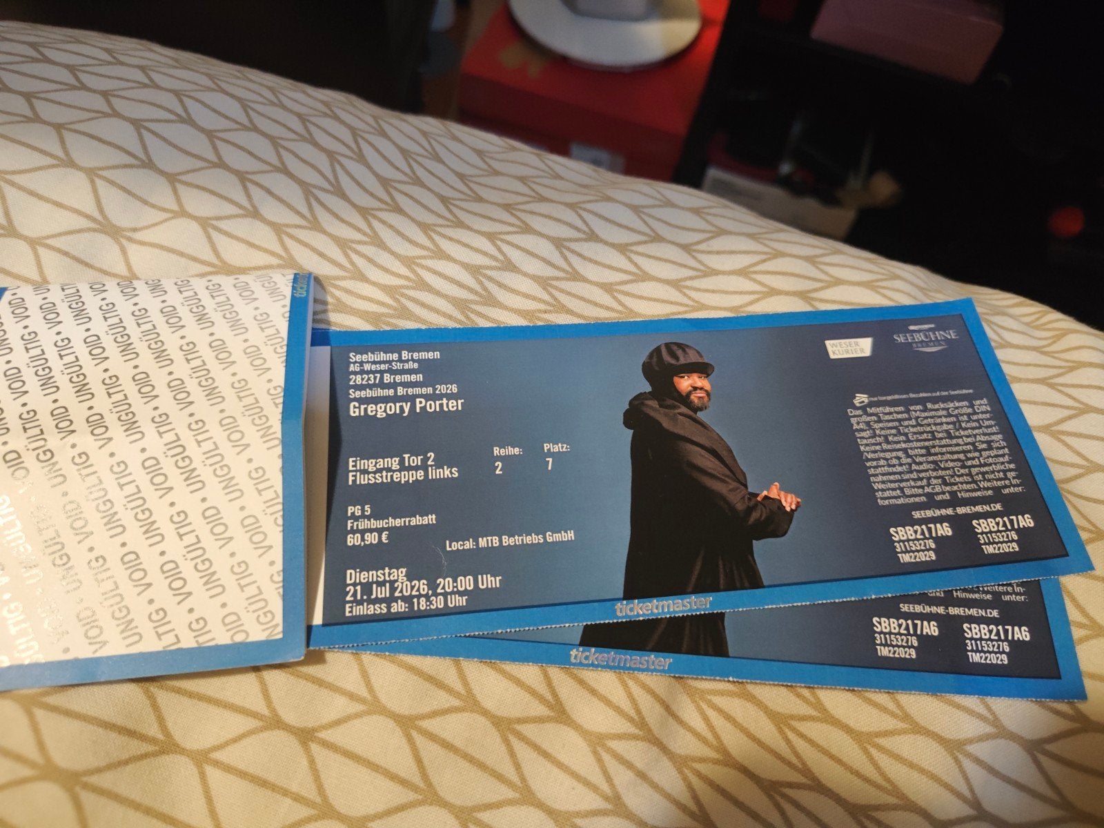 Gregory Porter Seebuhne Bremen, Twee personen