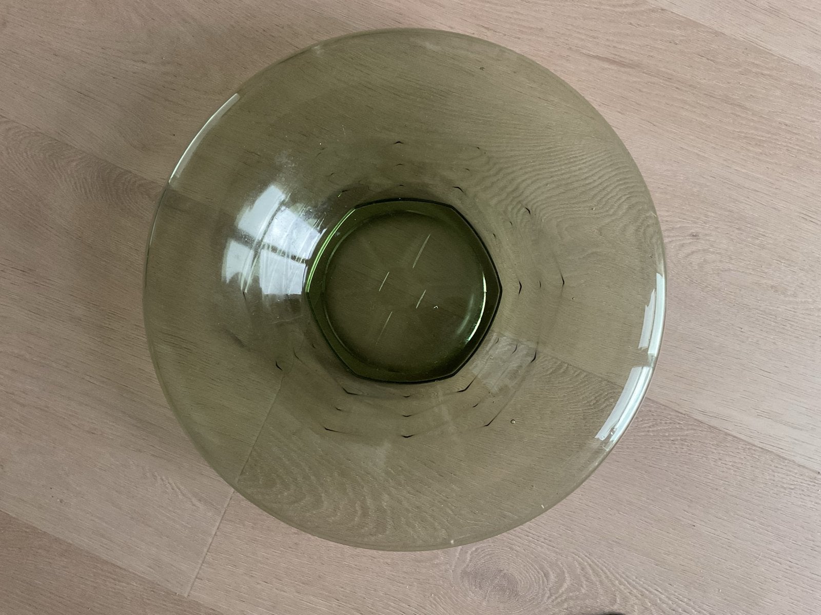 Groene glazen schaal, ontwerp van Copier., Antiek en Kunst, Ophalen
