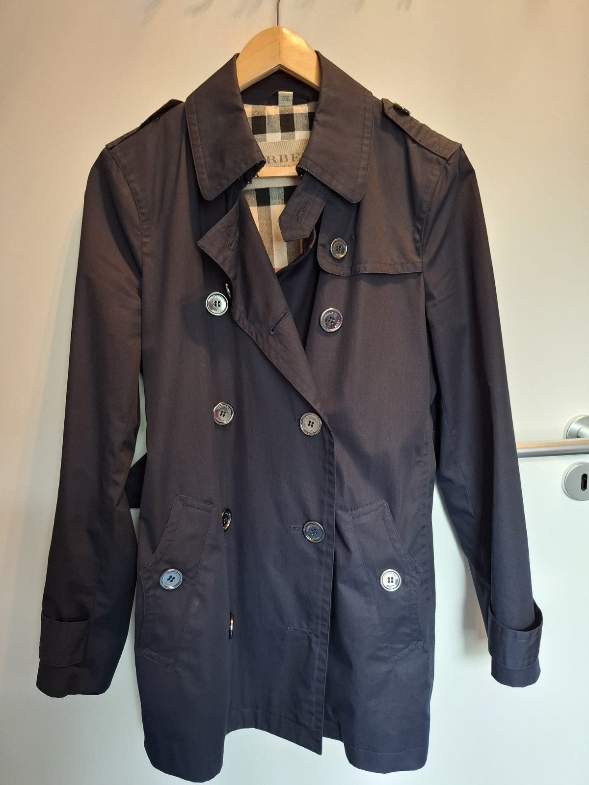 Burberry Brit korte trenchcoat  - Maat 38, Maat 38/40 (M), Blauw, Ophalen of Verzenden, Zo goed als nieuw