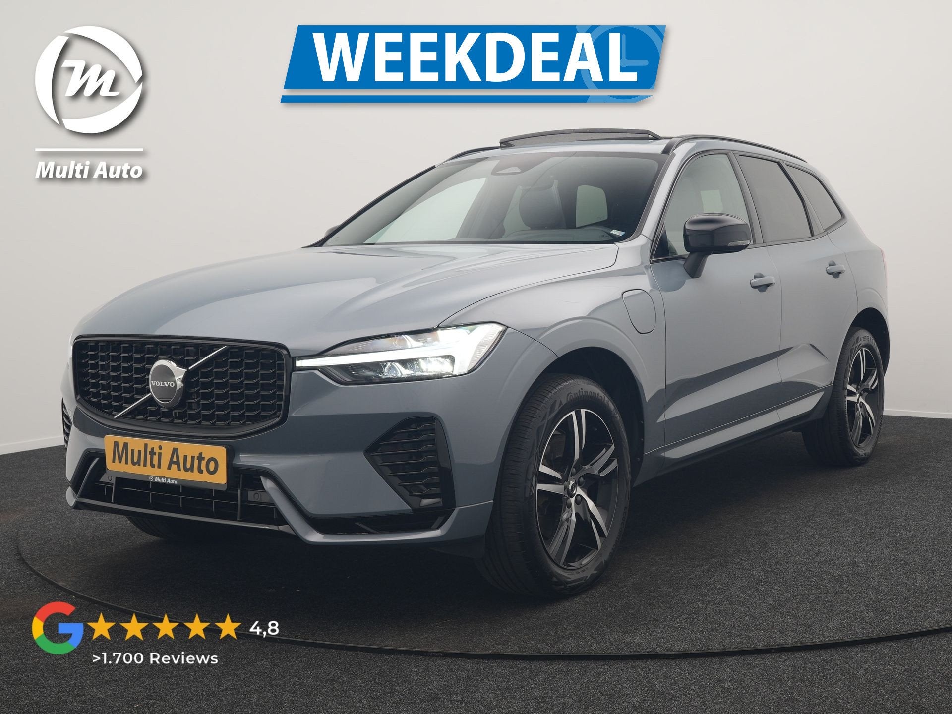 Volvo XC60 T6 AWD R-Design LONG RANGE PHEV 350pk Dealer O.H., Auto's, Automaat, Dealer onderhouden, 4 cilinders, 1969 cc