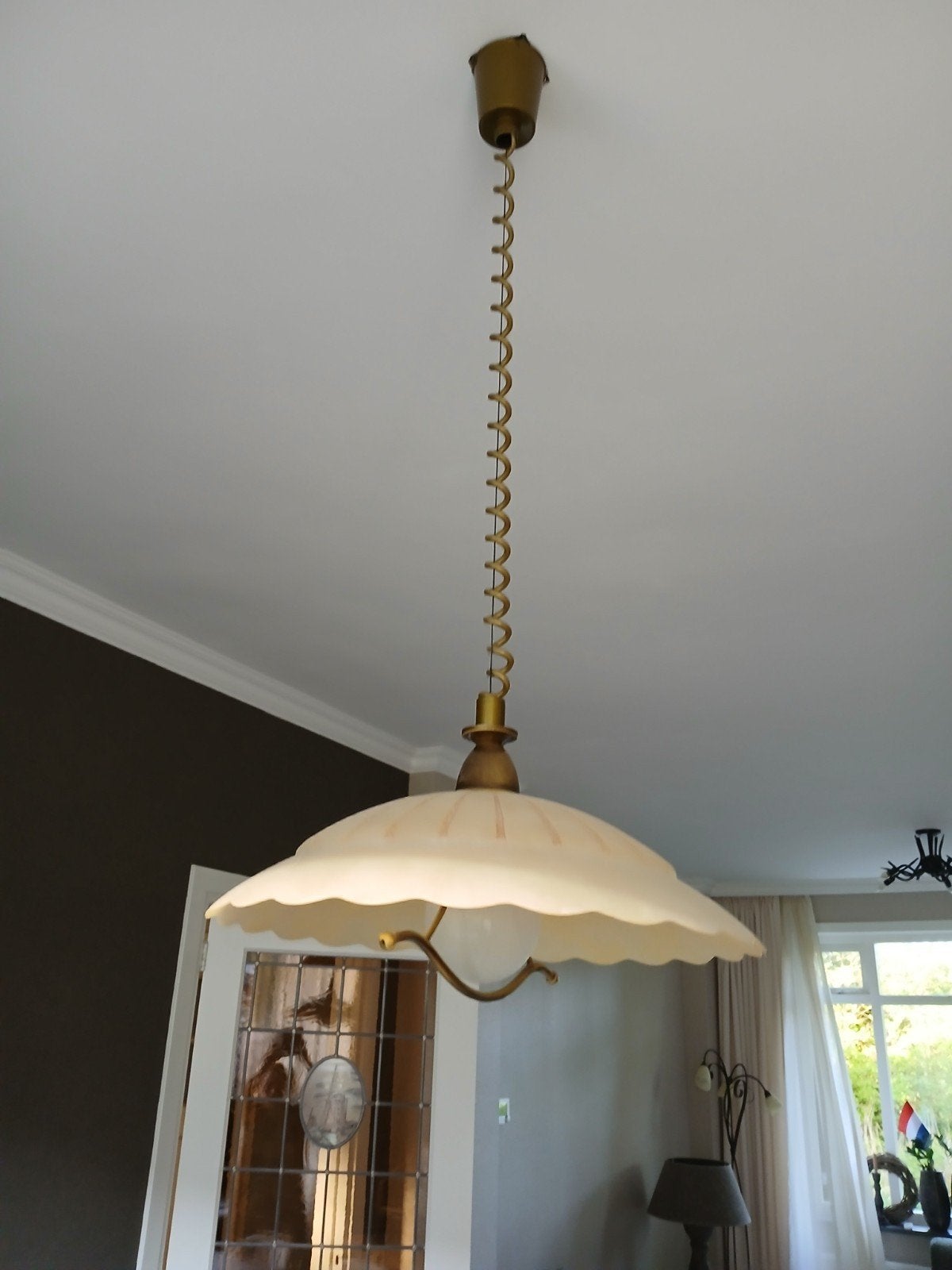 Mooie hanglamp/plafondlamp, Ophalen of Verzenden, Gebruikt, Minder dan 50 cm