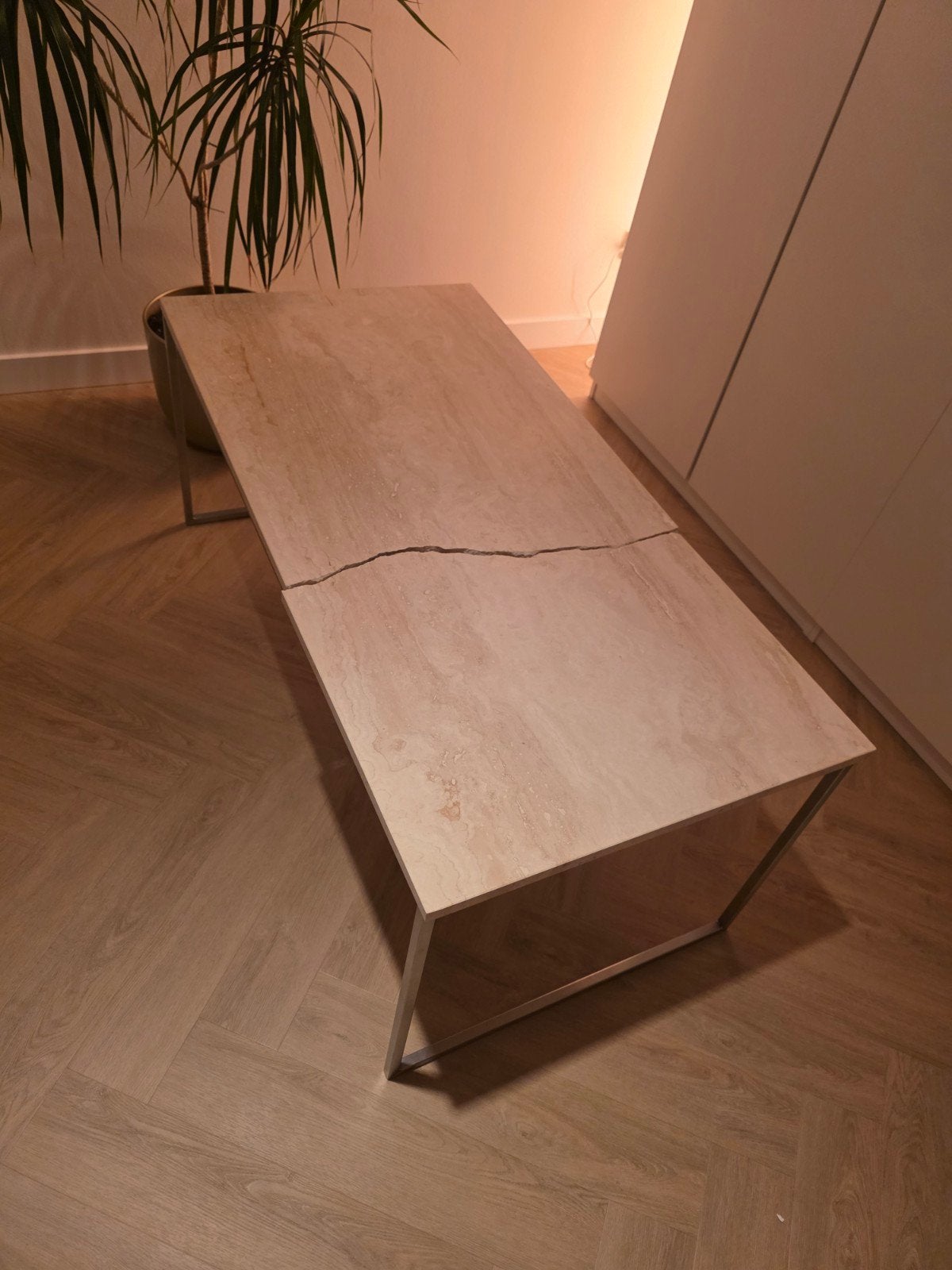 onderstel van bolia  voor marmeren blad of travetin, Ophalen, Gebruikt, 100 tot 150 cm, Modern, Industrieel