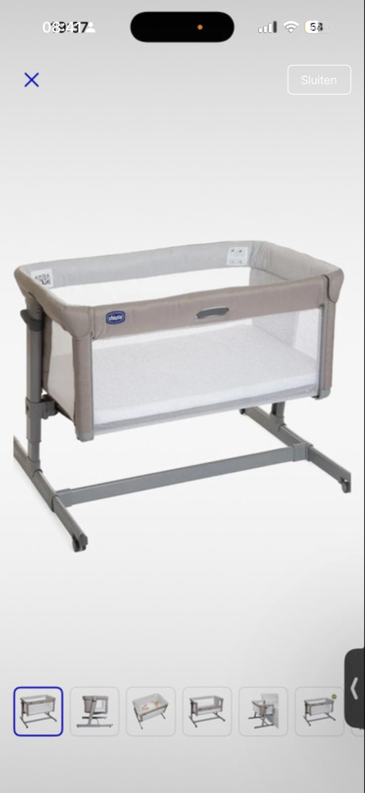 Chicco Next2Me Co-sleeper Wieg - Zo goed als nieuw, Ophalen of Verzenden, Zo goed als nieuw, Wieg