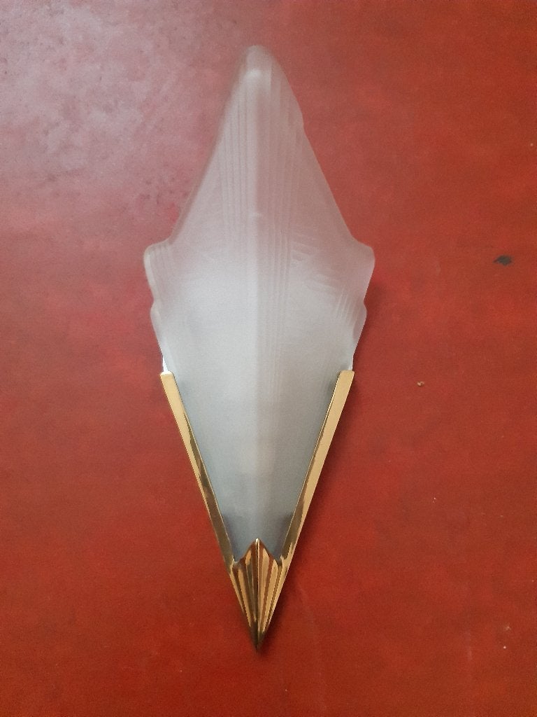 Art Deco Wandlamp, Huis en Inrichting, Lampen | Wandlampen, Ophalen of Verzenden, Zo goed als nieuw, Glas, Art Deco