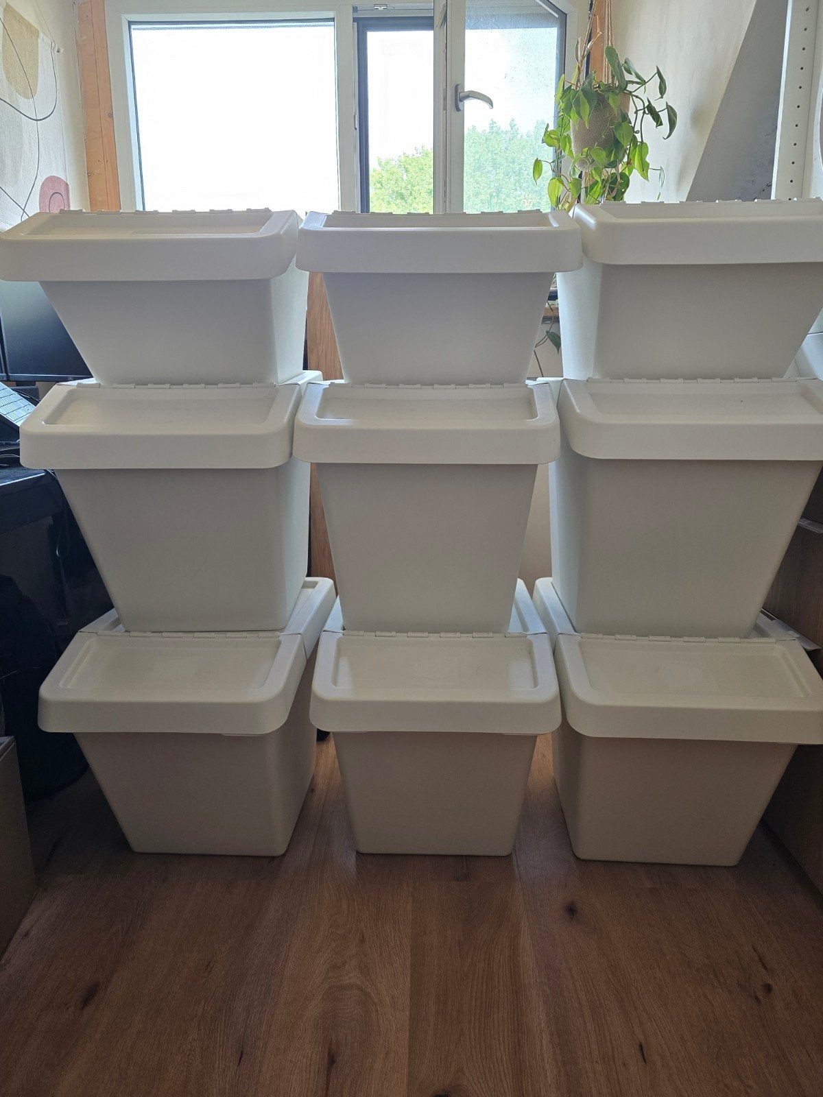 IKEA Sortera bakken - 3x 60L, 3x 37L, Huis en Inrichting, Woonaccessoires | Overige, Ophalen, Gebruikt, Overige stijlen, Kunststof