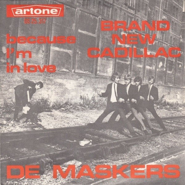 De Maskers – Brand New Cadillac  sixties beat mod, Cd's en Dvd's, Vinyl Singles, Fotohoes, Ophalen of Verzenden, Zo goed als nieuw