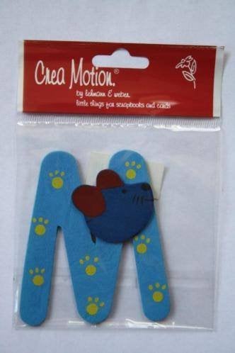 Crea Motion letter M hoog 7,5 cm, Hobby en Vrije tijd, Ophalen of Verzenden, Nieuw, Versiering of Embellishment, Overige merken