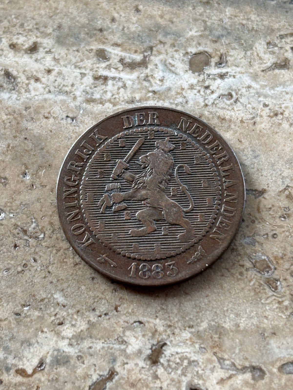 2 1/2 cent 1883 Willem III, zeldzaam jaar mooie kwaliteit, Ophalen of Verzenden, Koning Willem III, Losse munt