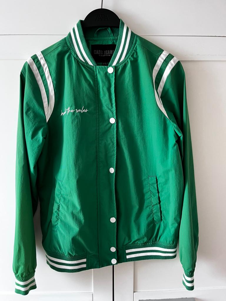 Trendy groene varsity / baseball jacket van Cars Jeans mt176, Ophalen of Verzenden, Gebruikt, Meisje, Jas