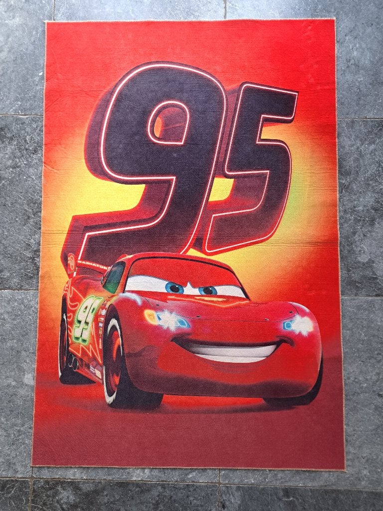 Speelkleed of bureaustoelmat Cars 100 x 150 cm, Rood, Ophalen of Verzenden, Zo goed als nieuw, Kleed of Kussen