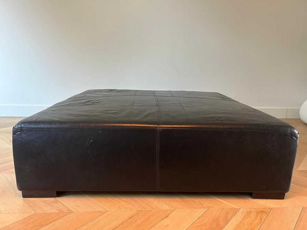 Fendi Casa lederen poef, Huis en Inrichting, Ophalen, Zo goed als nieuw, 100 tot 125 cm