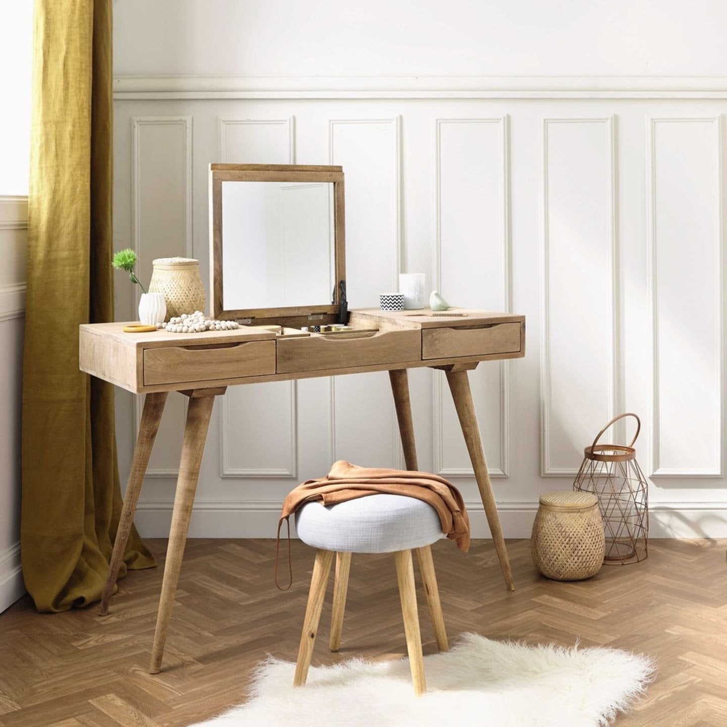 Foto 5 van Make-up tafel van massief mangohout