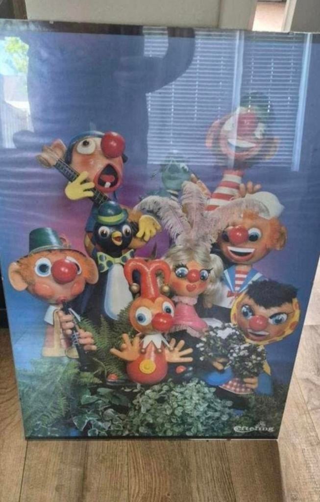 Oude Carnaval Festival Poster Efteling met Lijst, Ophalen, Foto of Poster, Minder dan 50 cm