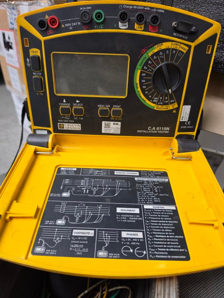Chauvin Arnoux C.A 6115N installatietester, Doe-het-zelf en Verbouw, Ophalen of Verzenden