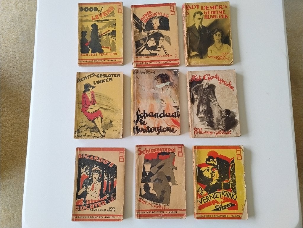 Diverse boeken van de Hollandsche bibliotheek Haarlem 1930, Boeken, Ophalen of Verzenden, Gelezen