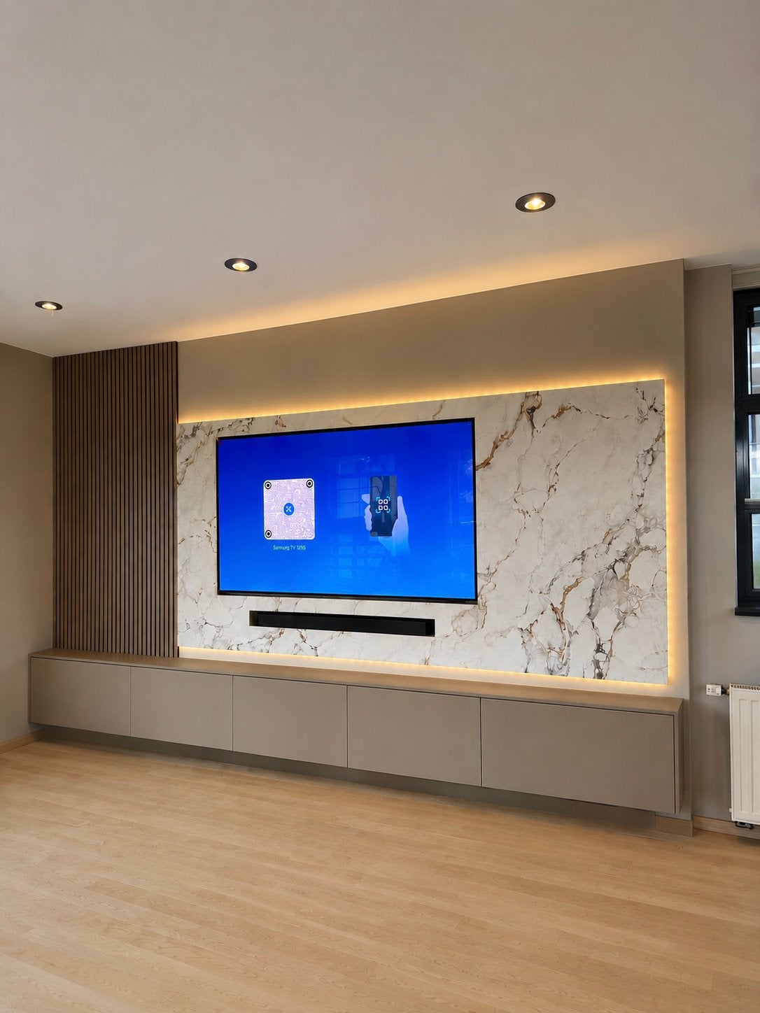 Cinewall naar wens., Huis en Inrichting, Kasten | Televisiemeubels, Nieuw, Minder dan 100 cm, 25 tot 50 cm, 50 tot 100 cm