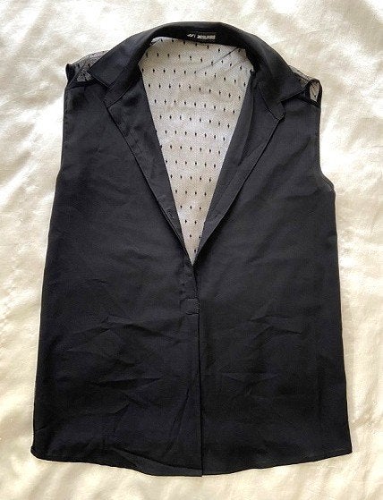 Mooie, soepele, zwarte top van 24Colours, kanten achterpand, Kleding | Dames, Maat 38/40 (M), 24Colours, Zwart, Ophalen of Verzenden