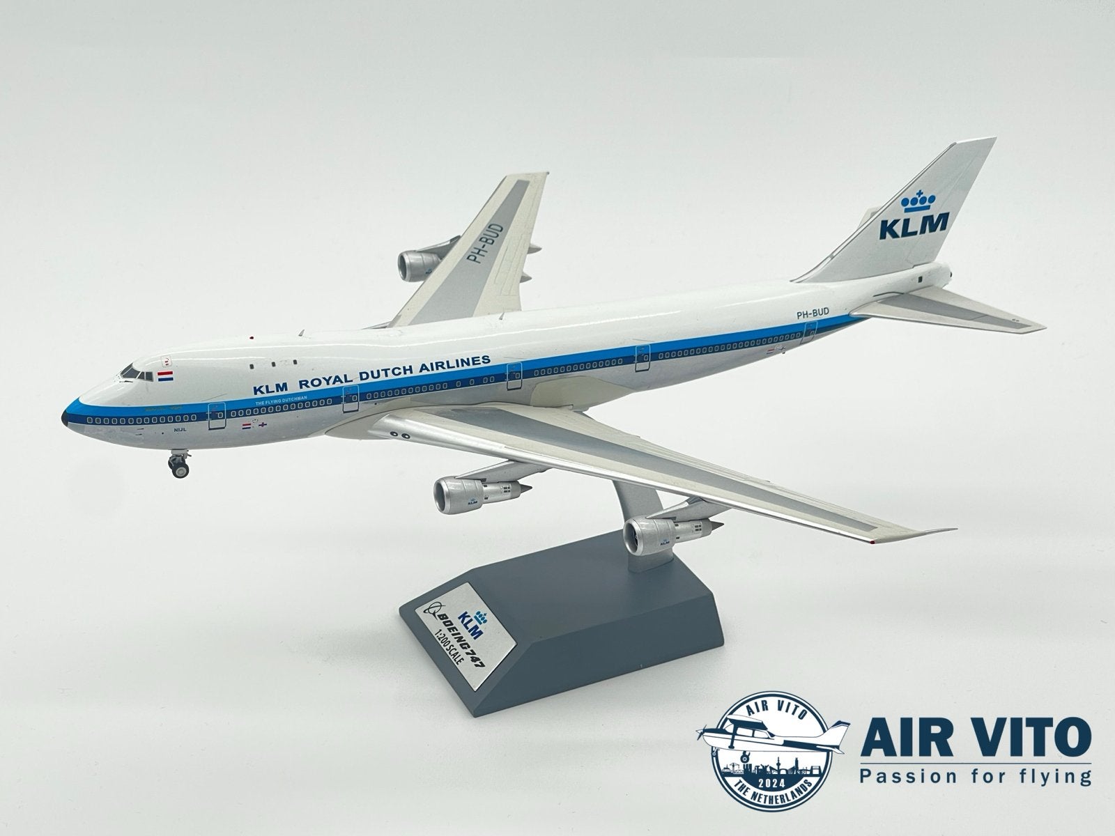 Inflight 200 KLM PH-BUD Schaalmodel 1:200, Verzamelen, Luchtvaart en Vliegtuigspotten, Schaalmodel, ., Air Vito, Ophalen of Verzenden