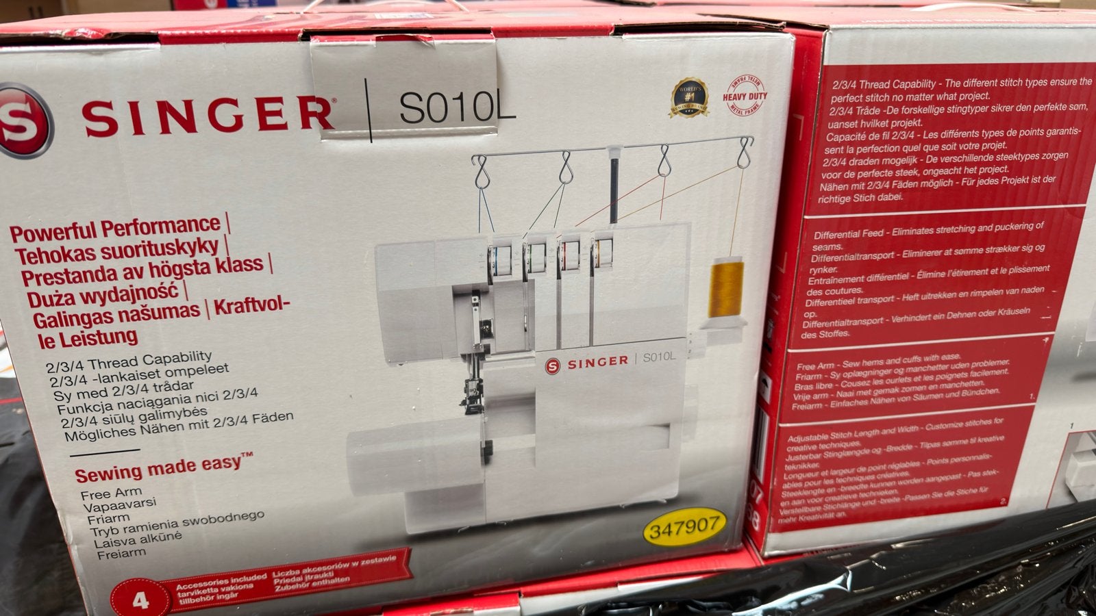 Singer S010L Overlockmachine - Nieuw in Doos, Ophalen of Verzenden, Nieuw, Lockmachine, Singer