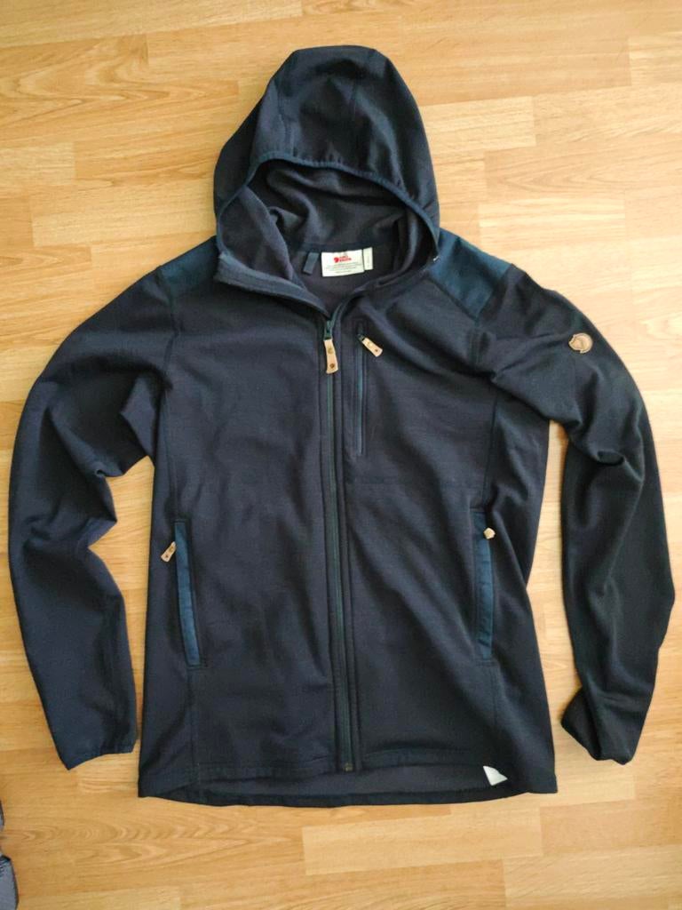 Fjällräven keb fleece hoodie maat L, Ophalen of Verzenden, Zo goed als nieuw, Blauw