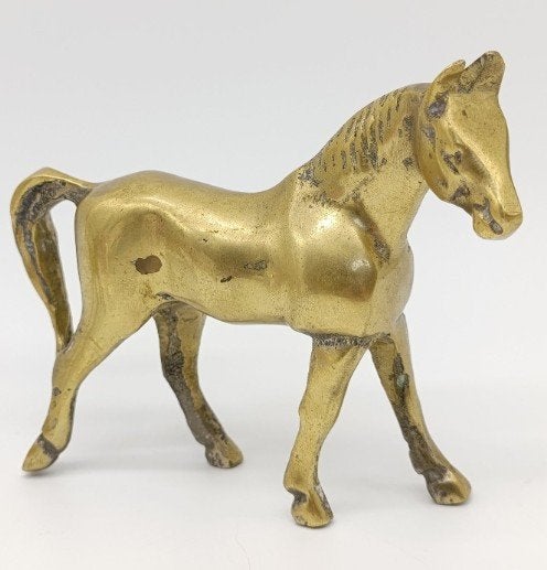 Bronzen paard (076), Antiek en Kunst, Antiek | Koper en Brons, Ophalen of Verzenden, Brons