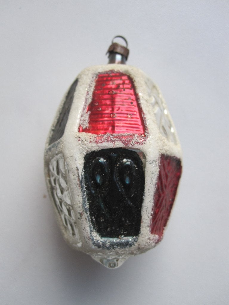 ( 29 ) Antiek vintage oude Kerstbal: mooi gekleurde Lampion, Diversen, Ophalen of Verzenden, Gebruikt