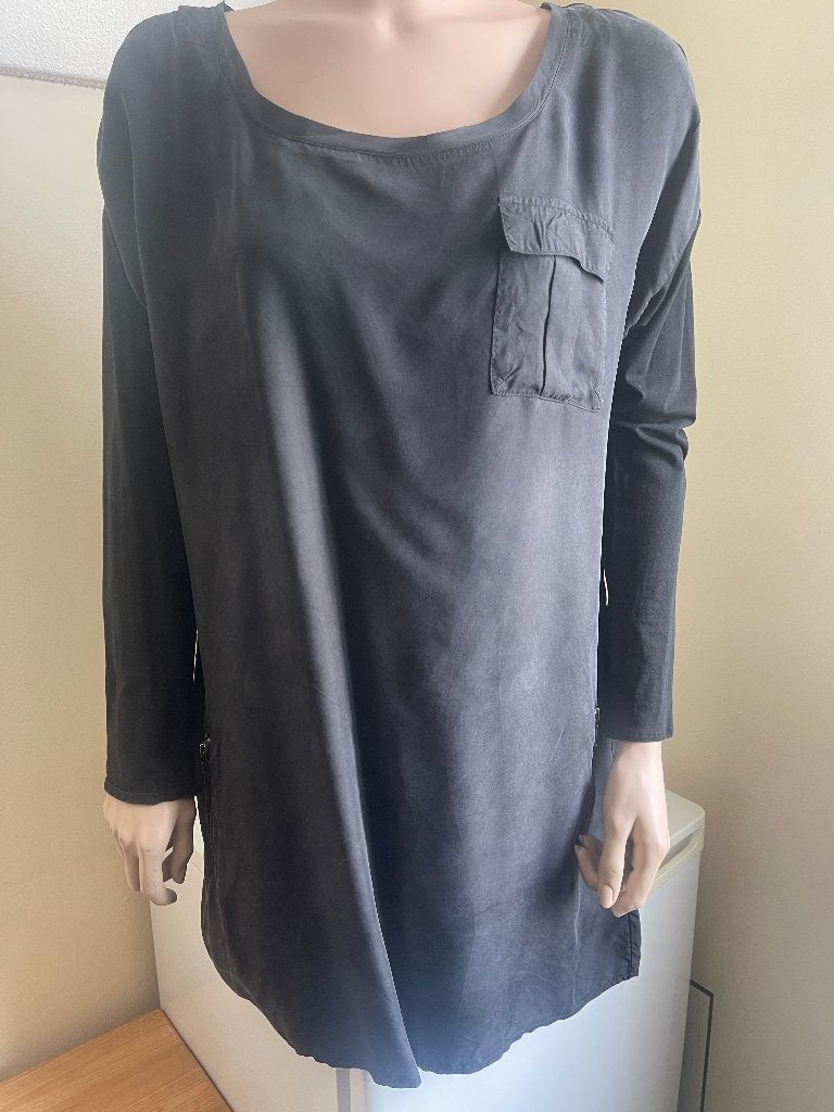 ZGAN Dept Denim Department Jurk, maat L (40/42), Maat 42/44 (L), Ophalen of Verzenden, Zo goed als nieuw, Grijs
