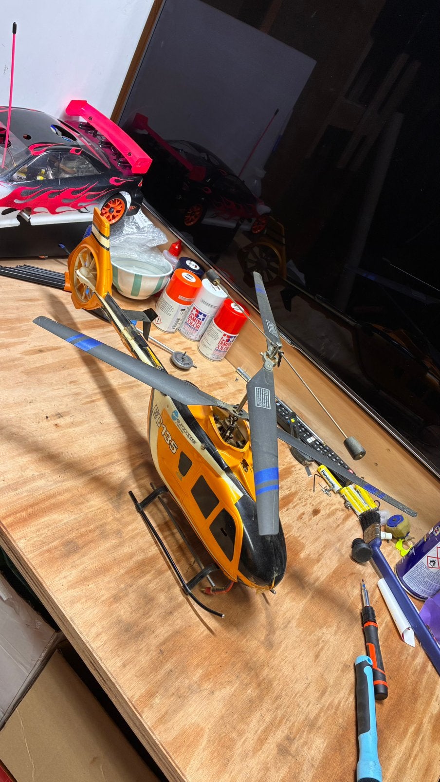 Rc helikopter Eurocopter Ec135, Ophalen of Verzenden, Gebruikt, Elektro, Helikopter