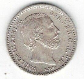 26-828 Nederland 10 cent 1885, Postzegels en Munten, Munten | Nederland, Koning Willem III, Zilver, Ophalen of Verzenden, 10 cent